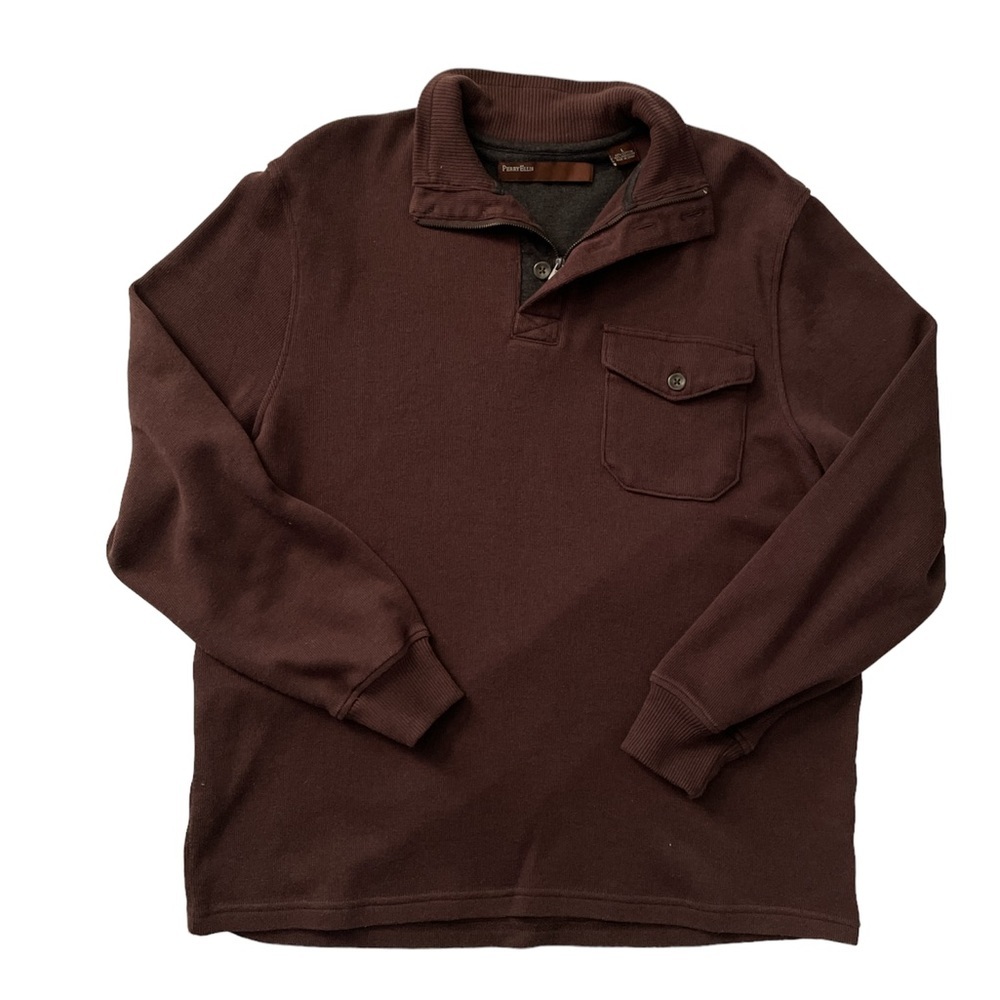 Perry Ellis men´s brown sweter pulover sz L